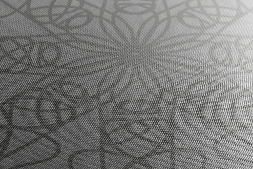 Tablou ornament circular gri