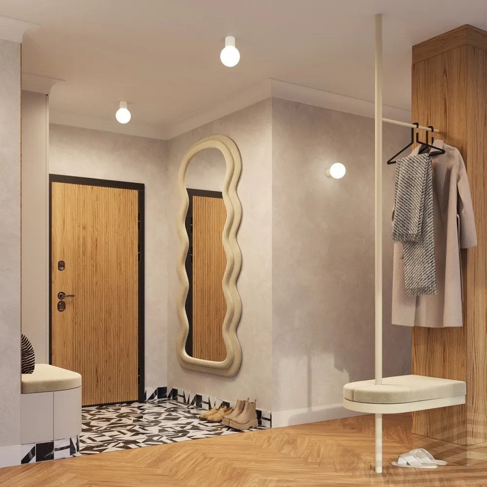 Plafonieră crem cu abajur din sticlă ø 12 cm Orbital – Sollux