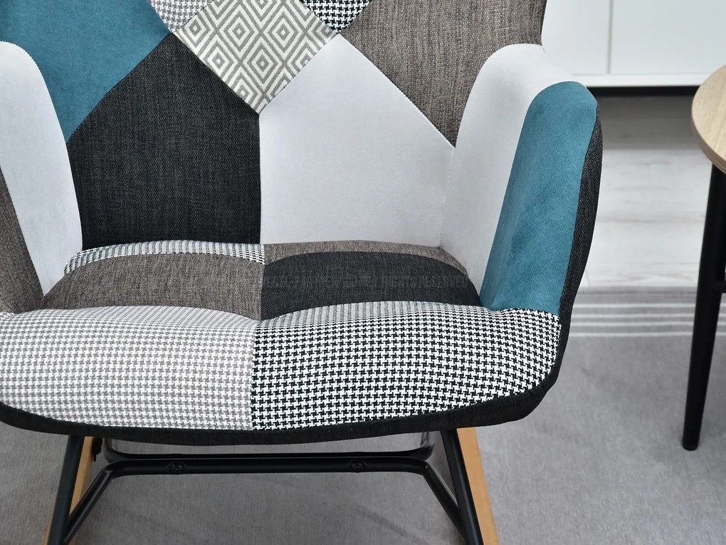 Fotoliu Sibyla (patchwork + fag negru). 1110396