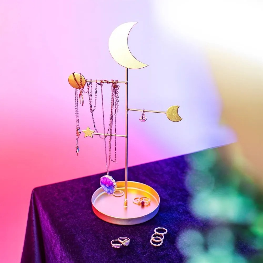 Suport metalic pentru bijuterii Sass & Belle Celestial, auriu