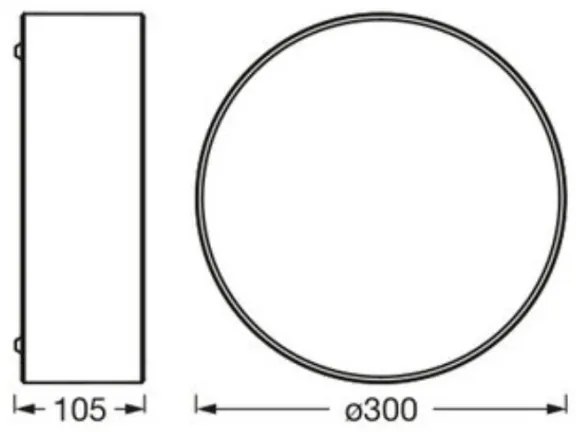 Osram - Plafonieră ORBIS PARIS 1xE27/25W/230V diam. 30 cm albă
