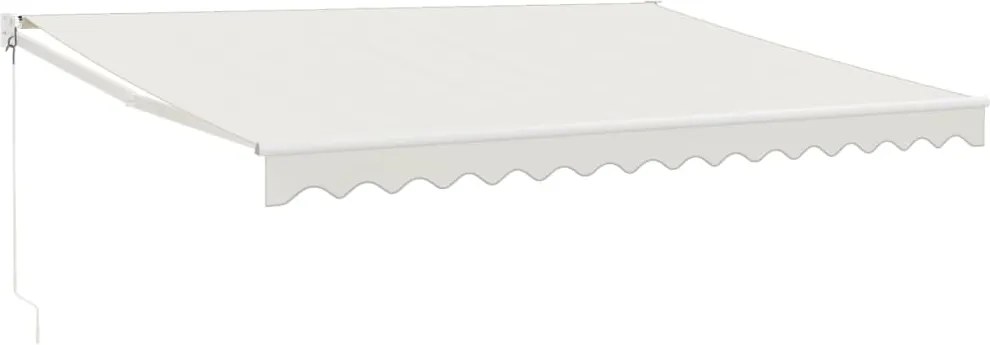 vidaXL Copertină retractabilă, crem, 4,5x3 m, textil și aluminiu