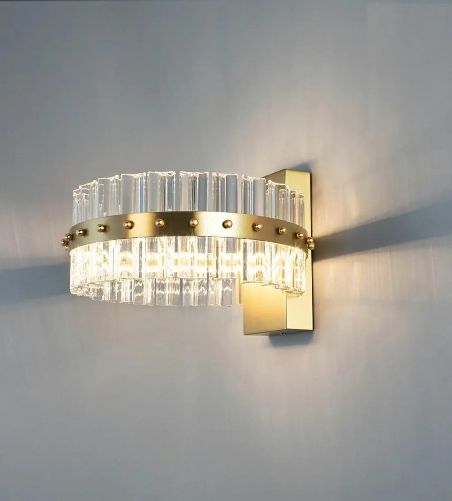 Aplica de perete LED design ambiental Half auriu