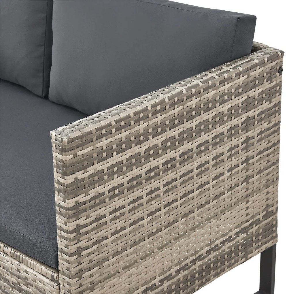 Juskys Set rattan Santorini - gri