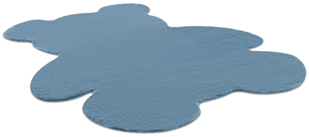 Covor lavabil modern SHAPE 3146 Ursuleț shaggy - albastru, antiderapant