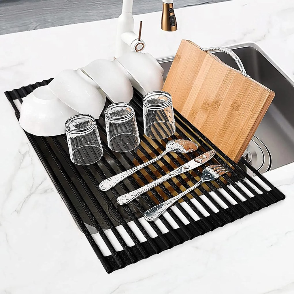 Uscator pentru vase pentru chiuveta 322108 Black Mat