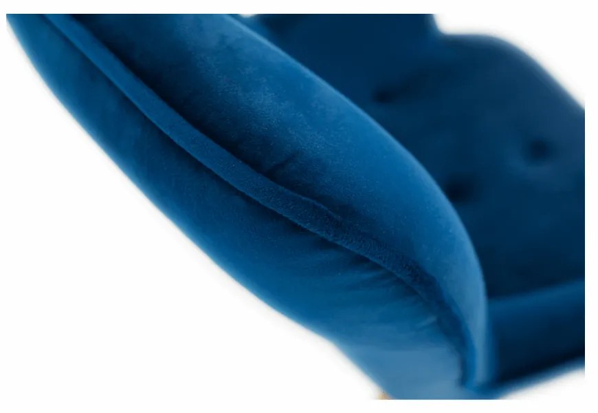 Fotoliu de design, catifea Velvet albastru, FODIL