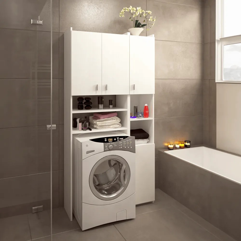 Dulap deasupra mașinii de spălat MIRALI, alb