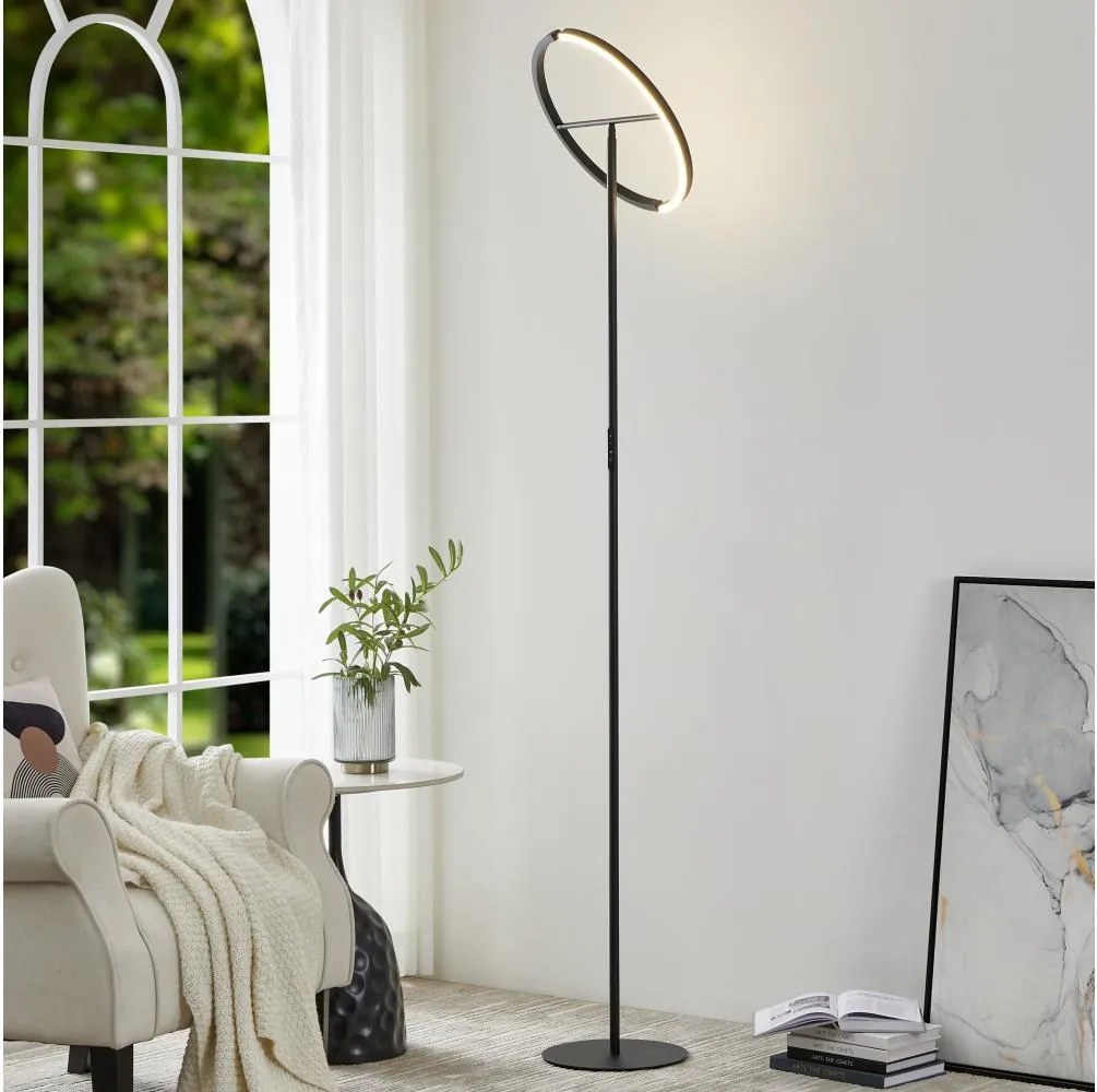 Eglo CASTELPOTO 901972 - Lampă de podea LED dimabilă 2xLED/8,8W/230V, neagră