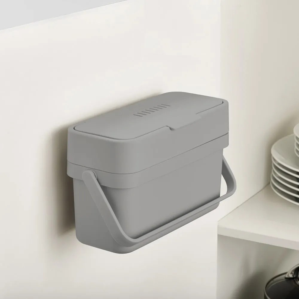 Recipient pentru deșeuri compostabile gri 4 l Duo – Joseph Joseph
