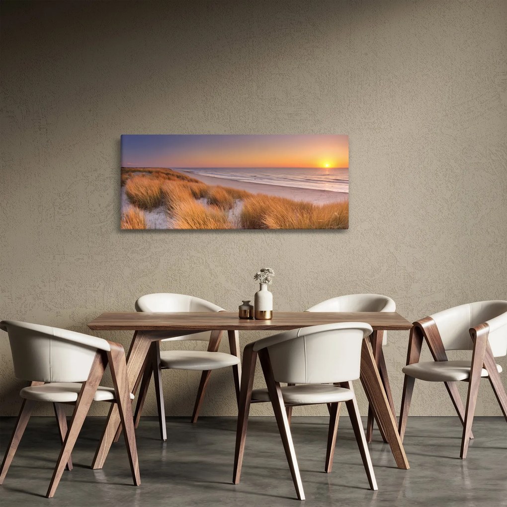 Tablou - Plajă la apus de soare (120x50 cm)