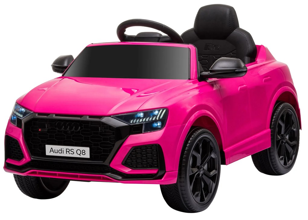 HOMCOM Mașină electrică pentru copii sub licență Audi RS Q8, vehicul electric cu telecomandă, MP3, USB, Bluetooth, roz | Aosom Romania