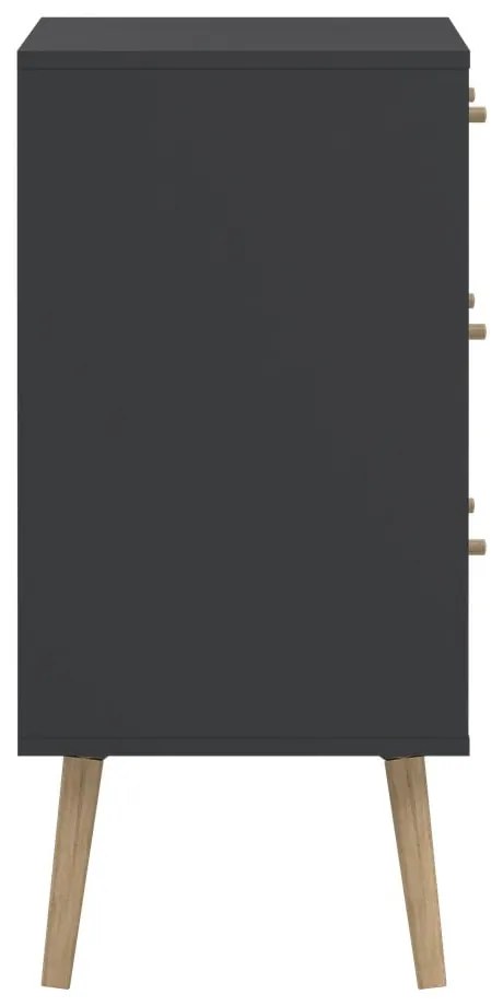 Comodă gri antracit joasă 99x82 cm Bodo – Tvilum
