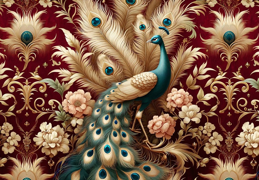 Fototapet - Păun elegant (147x102 cm)