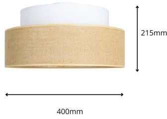 Plafonieră BOHO 1xE27/60W/230V alb/bej