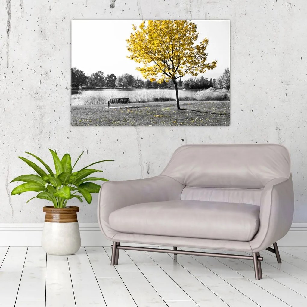 Tablou - relaxare în parc (90x60 cm)