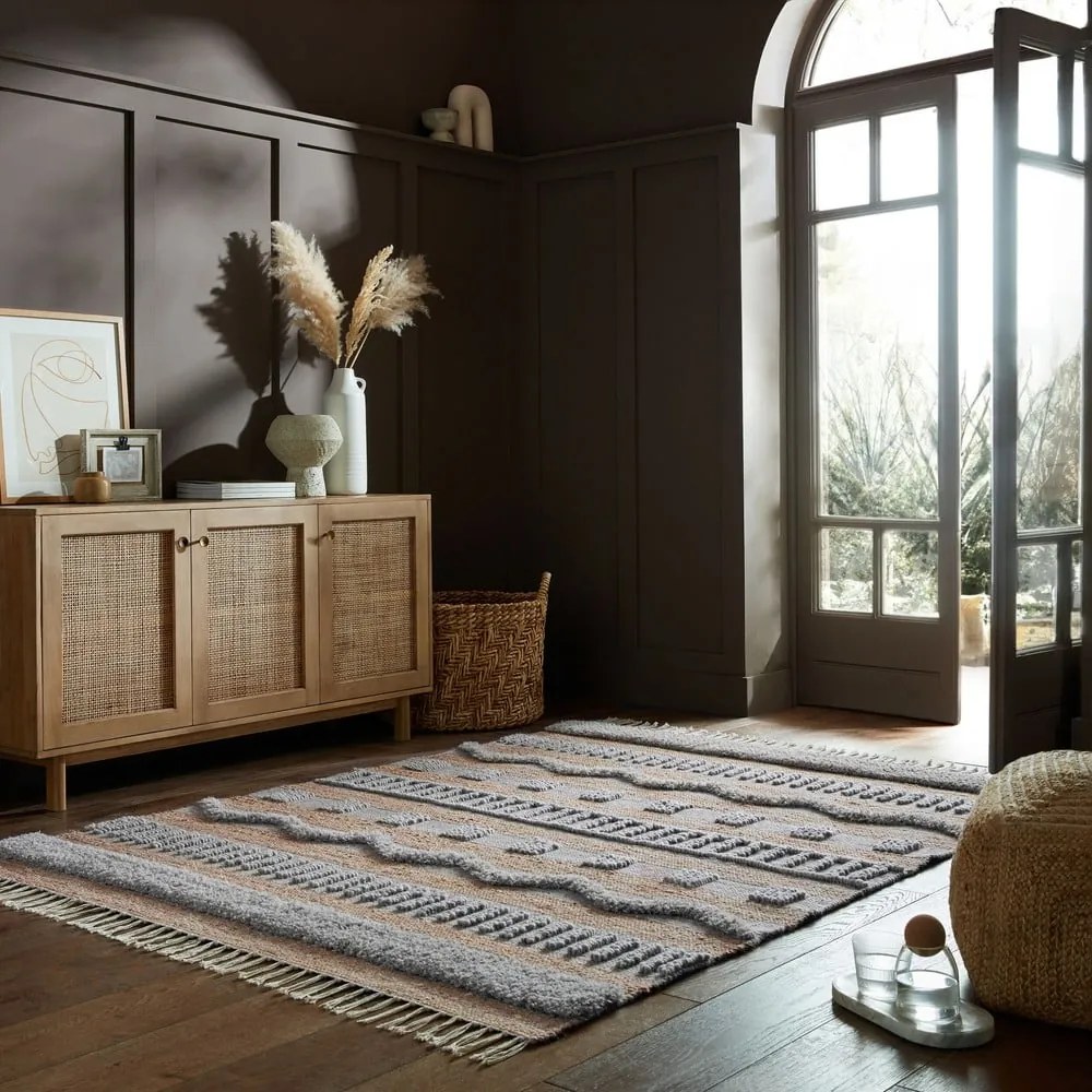 Covor gri deschis/în culoare naturală 120x170 cm Medina – Flair Rugs