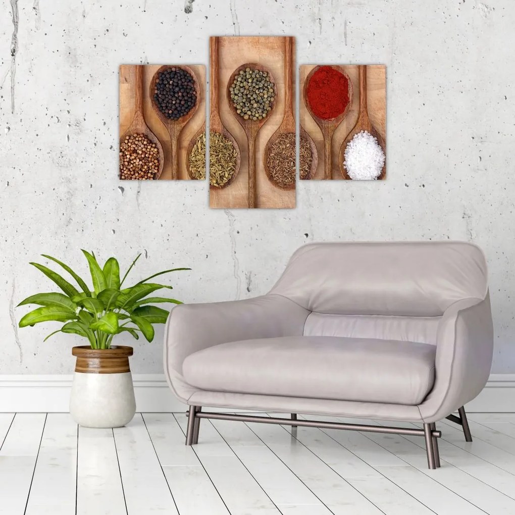 Tablou - condimente și linguri (90x60 cm)