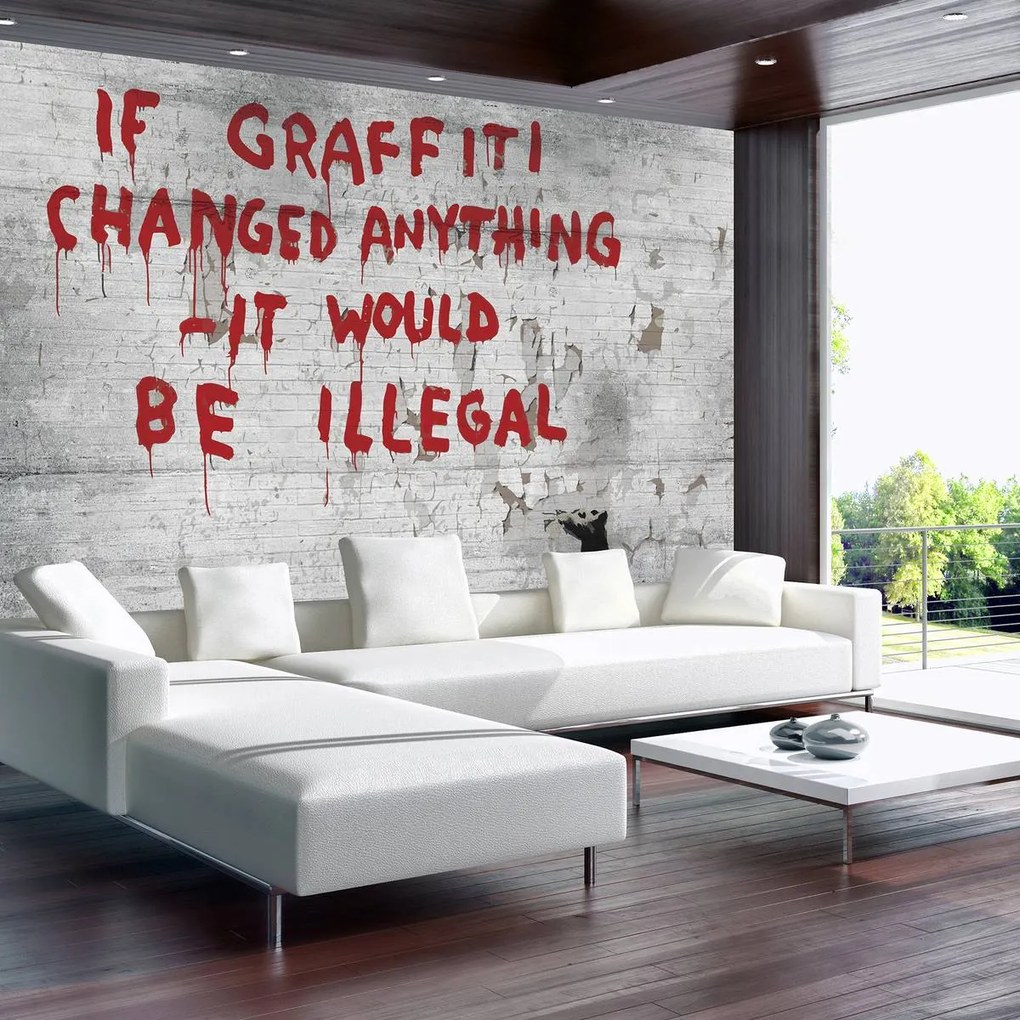 Fototapet - Inscripție Graffiti (254x184 cm)