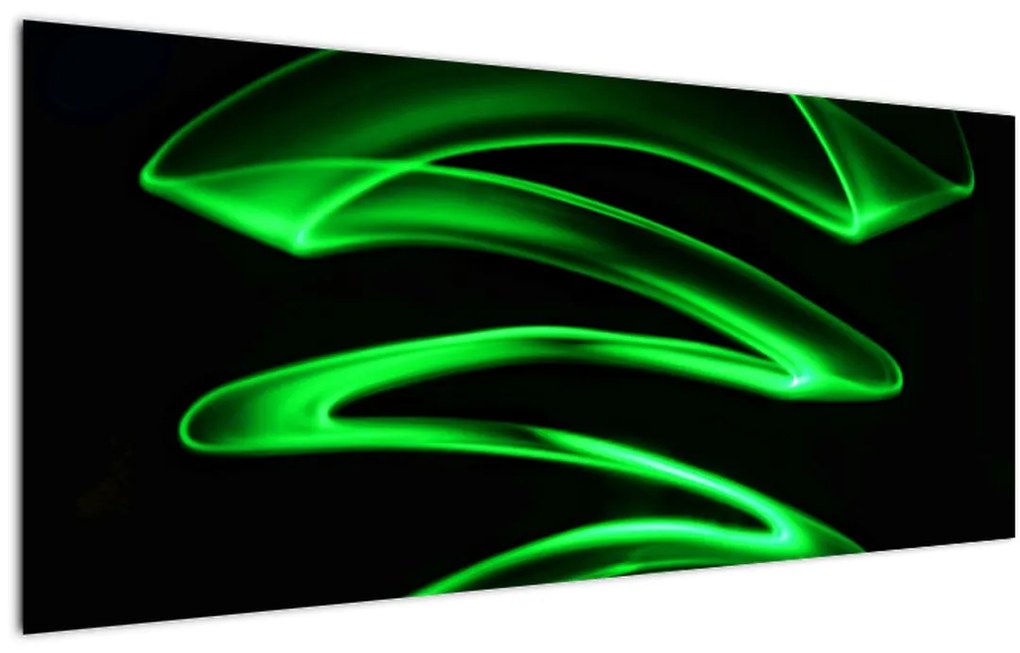 Tablou - valuri neon (120x50 cm)