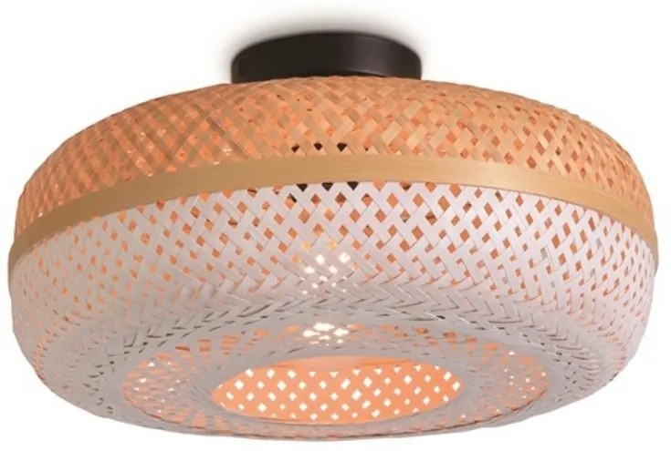 Lustra eco din bambus Palawan natur/ alb, 40x15cm