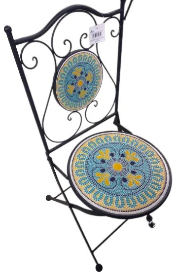 Scaun mozaic,pliabil CRIS, cu sezut rotund, HK155069