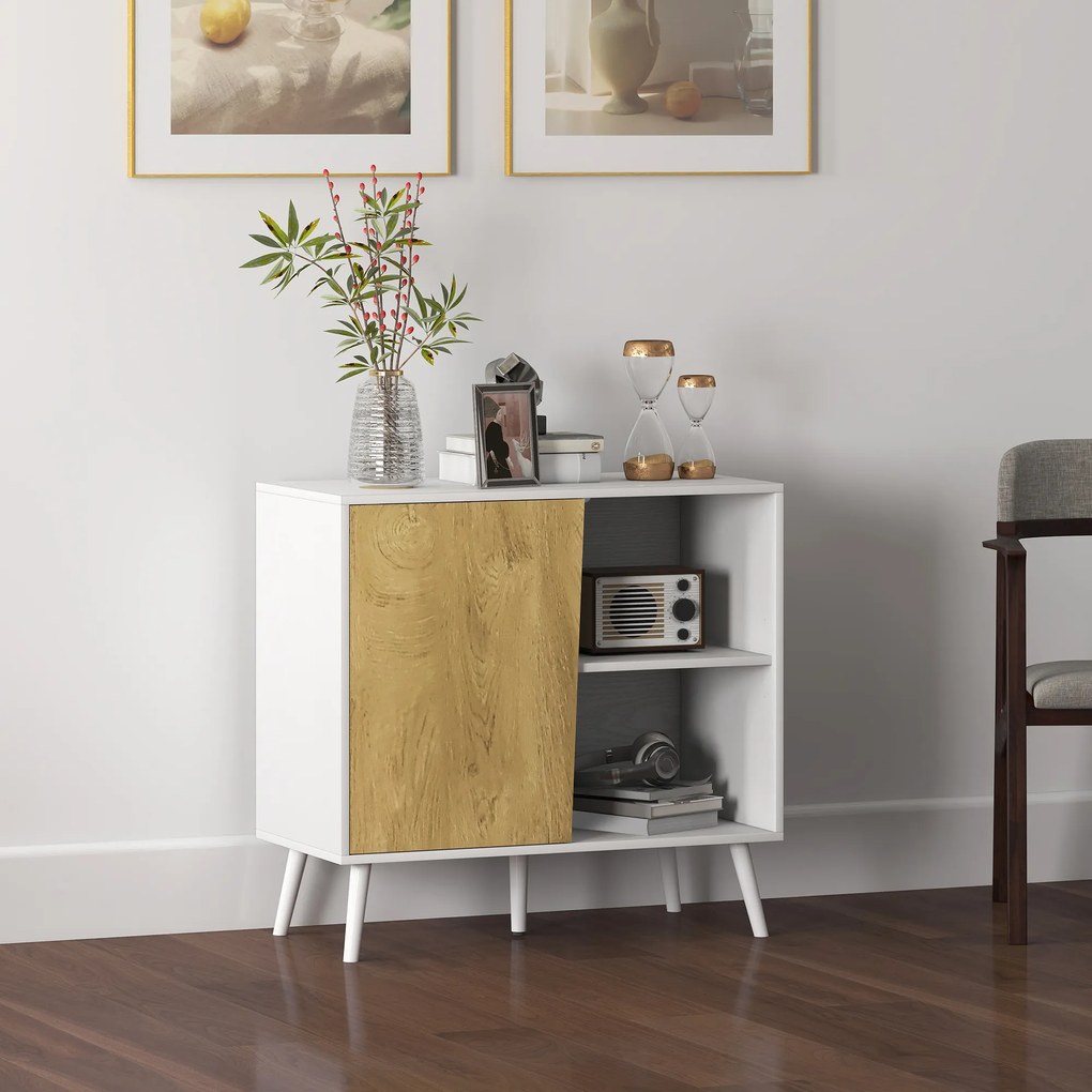 HOMCOM Dulap Modern Reglabil Alb | Aosom Romania