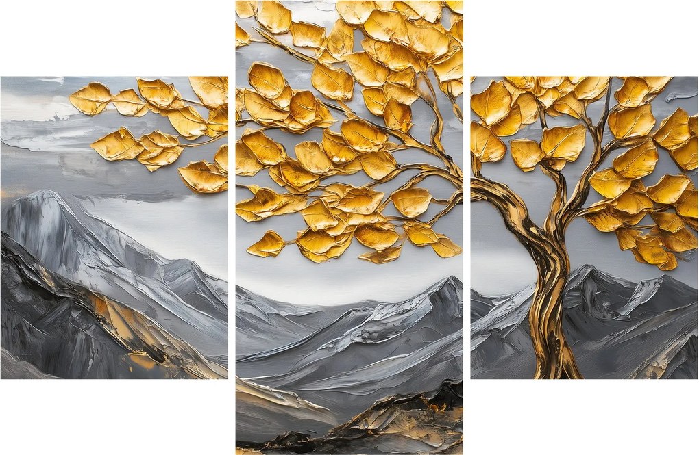 Tablou – Arbore cu frunze aurii (90x60 cm)