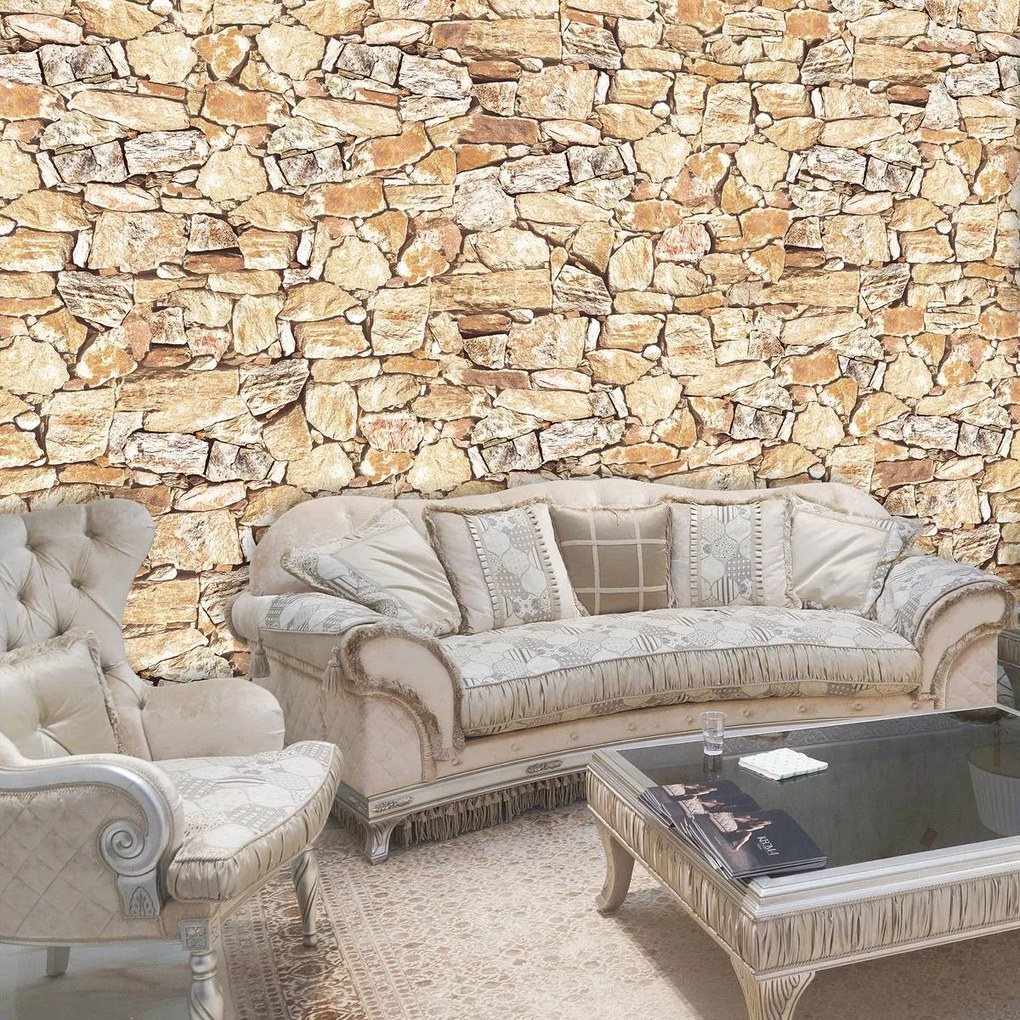 Fototapet - Stone Wall Rock (254x184 cm)