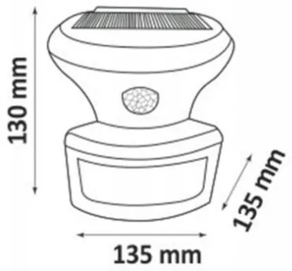 Proiector solar LED cu senzor LED/5W/3,7V 2000 mAh IP44