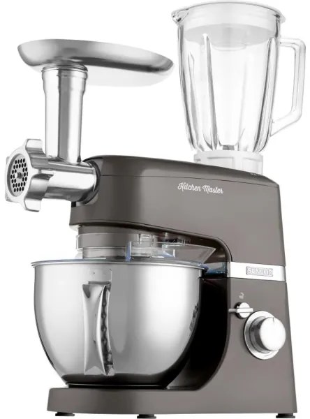 Robot de bucătărie cu castron din oțel inoxidabil Sencor 1000W/230V gri