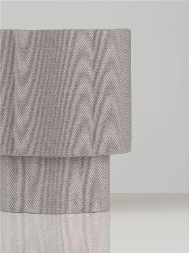 Veioza, Lampa de masa cu abajur textil gri BLOOSY