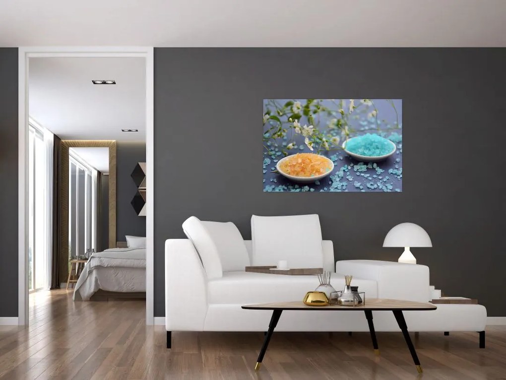 Tablou cu sarea de mare colorată (90x60 cm)