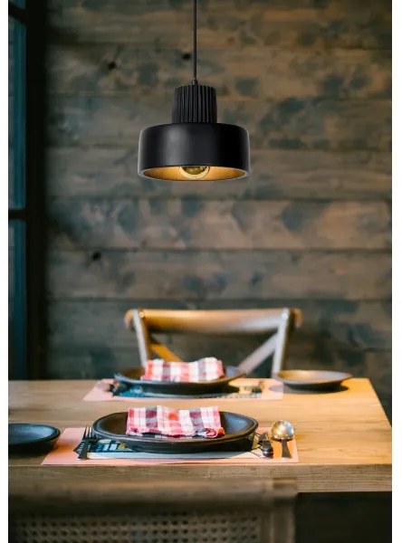 Lustră pe cablu OPHELIA 1xE27/40W/230V d. 20 cm neagră Lucide 20419/20/30