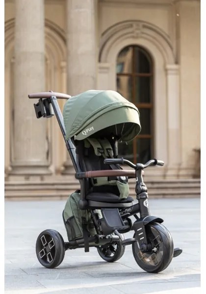 QPlay - Tricicletă pentru copii 7în1 COMFO MAX, verde