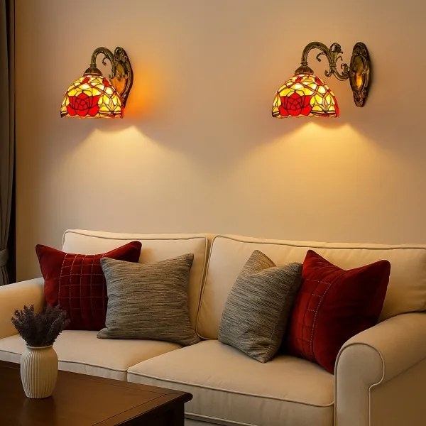 Brilagi - Lampă de perete Tiffany din vitralii GARLAN 1xE27/40W/230V