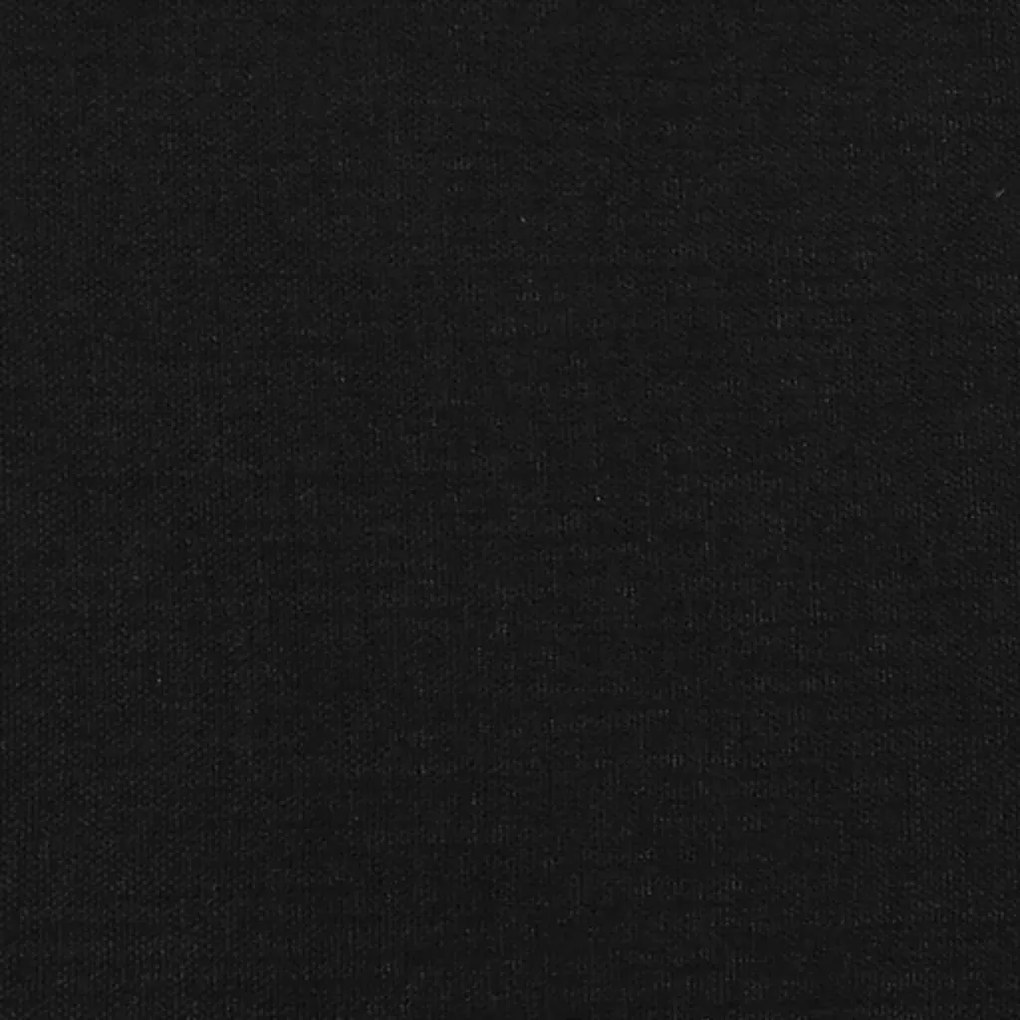 Cadru de pat cu tablie, negru, 180x200 cm, textil Negru, 180 x 200 cm, Cu blocuri patrate