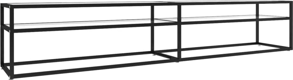 vidaXL Comodă TV, transparent, 220x40x40,5 cm, sticlă securizată