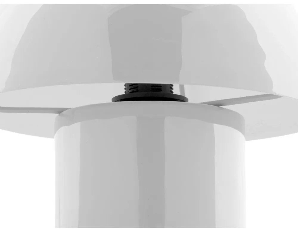 Veioză albă cu abajur din metal (înălțime 20 cm) Fat Mushroom – Leitmotiv