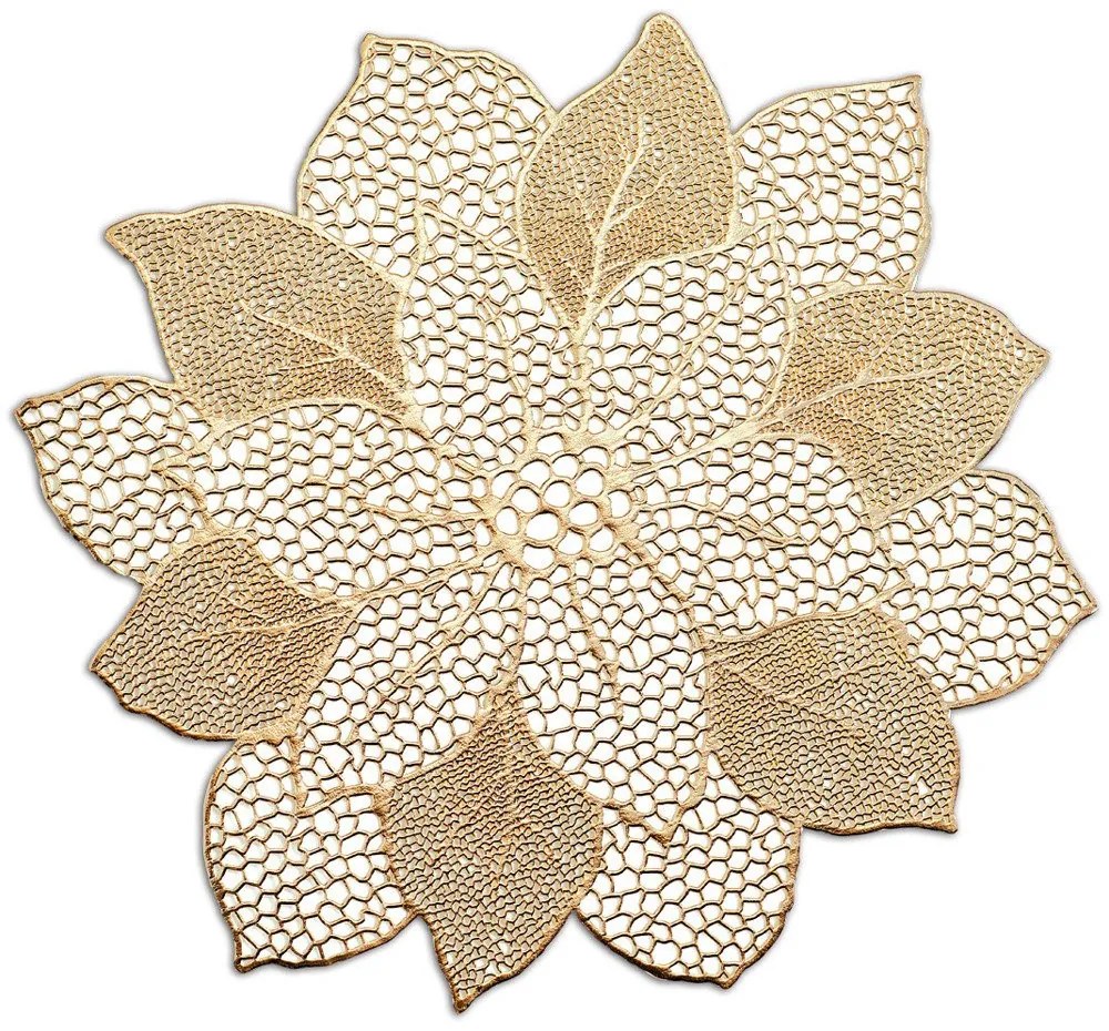 Suport farfurii FLOWER, Auriu, 47x49 cm, ZELLER
