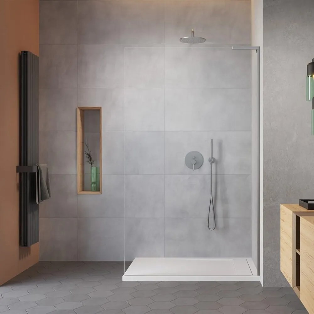 Paravan de dus tip Walk-in Radaway Modo SL II nichel periat-transparent 100 cm sticla securizata 8 mm dreapta