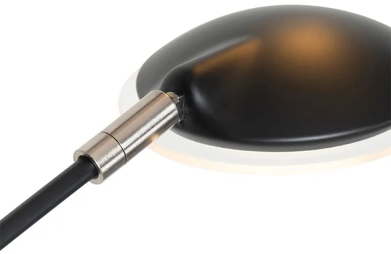 Lampa de podea de design neagră cu LED dimmer cu 5 lumini - Sixties Trento