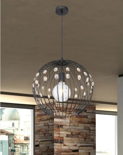 Globo 16029H1 - Lustră pe cablu HANAKO 1xE27/60W/230V Ø 40 cm