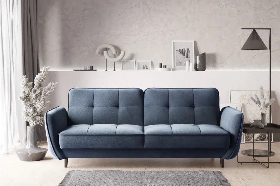 Canapea tapitata, extensibila, cu spatiu pentru depozitare, 220x83x90 cm, Bellis 01, Eltap (Culoare: Roz / Gojo 101)