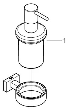 GROHE 40756001 - Dozator de săpun lichid ESSENTIALS CUBE, 160 ml, crom lucios