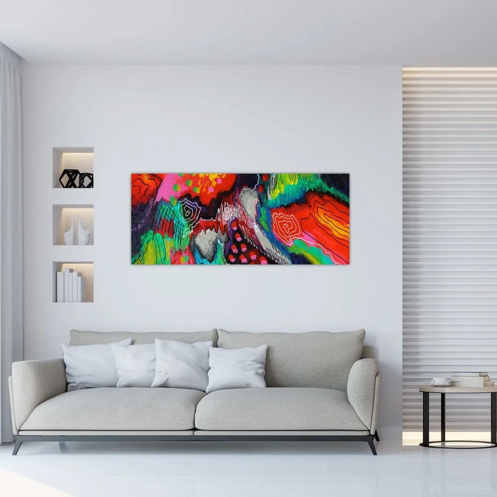 Tablou abstract - culori (120x50 cm)