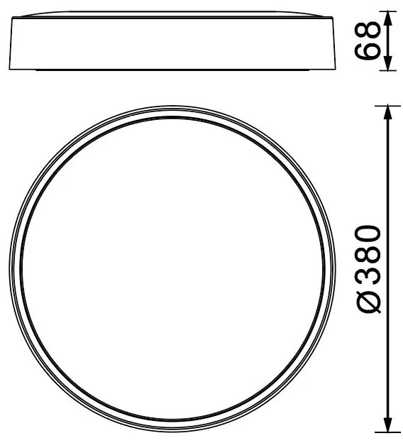 Plafoniera LED CCT, dimabila, diametru 38cm, alb, CUMBUCO II MA-8835