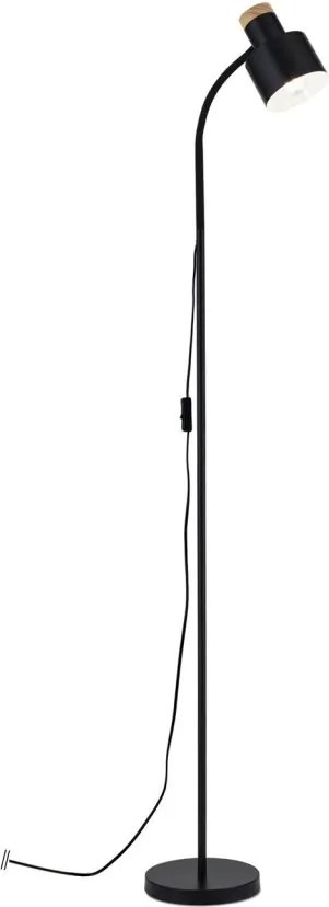 Lampa de podea cu spot directionabil Gili negru mat