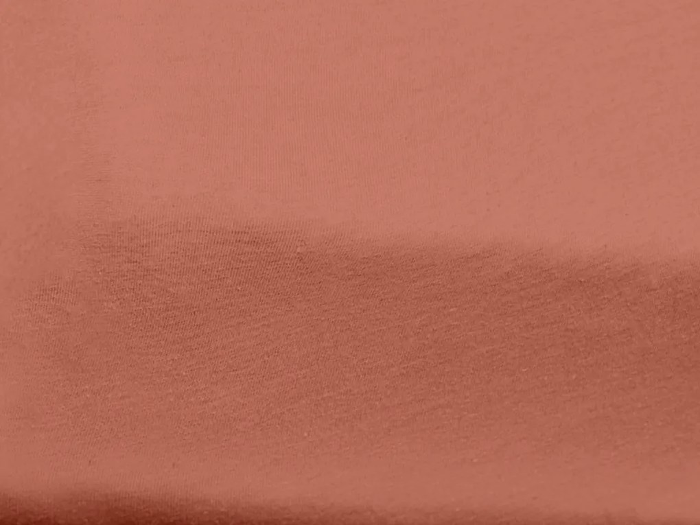 Cearceaf jersey pentru patut copii maro caramiziu, 60 x 120 cm