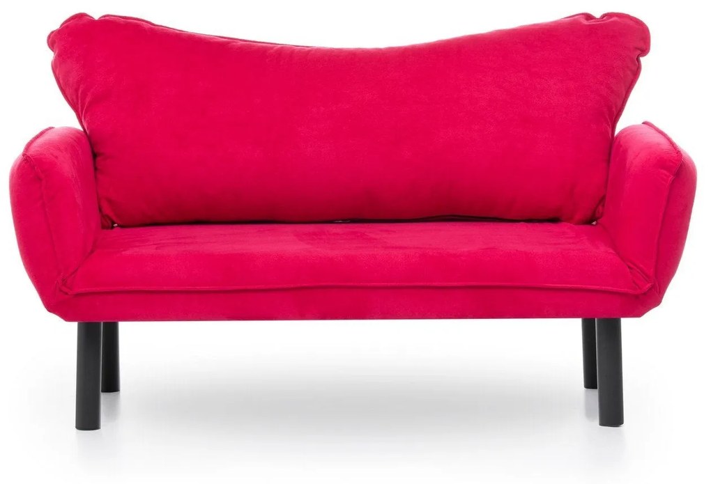 Canapea extensibila cu 2 Locuri Lisbon, Fuchsia, 140 x 80 x 65 cm